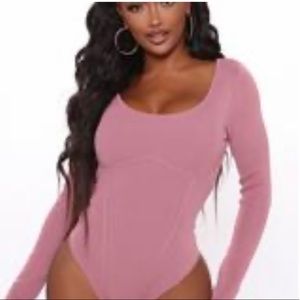 Fashion nova mauve bodysuit (M) NWT